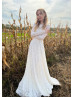 Long Sleeves Ivory Lace Unique Wedding Dress Long Sleeves Ivory Lace Unique Wedding Dress